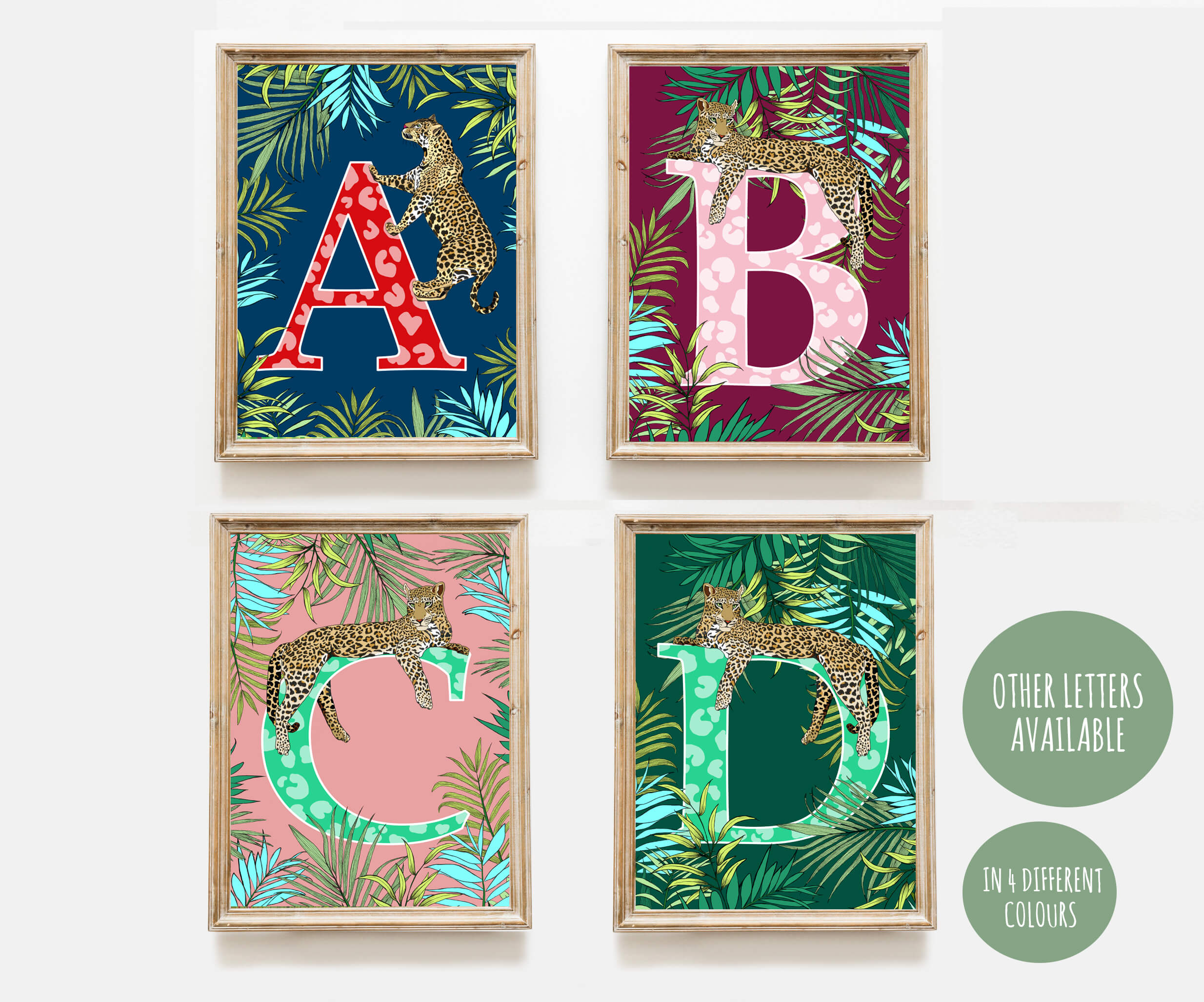 Leopard Letter Print
