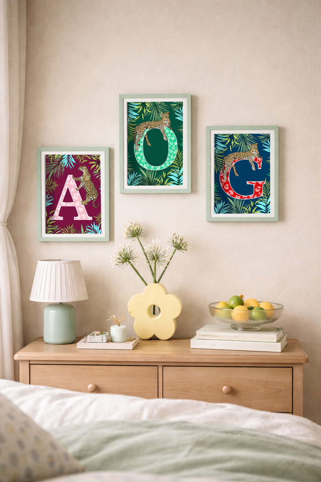 Leopard Letter Print