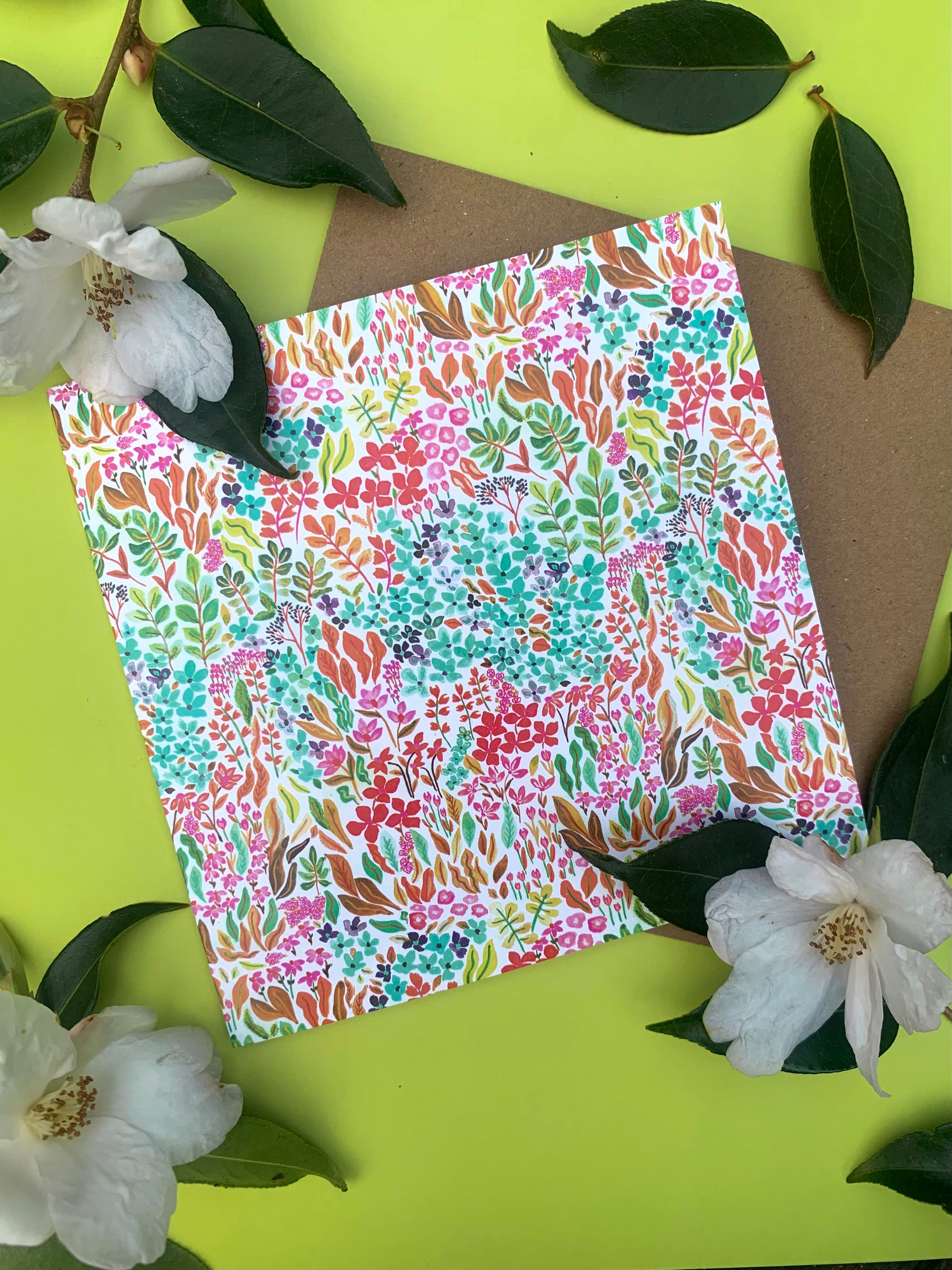 Ditsy Walts Greeting Card