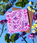 Violet Flowers Greeting Card