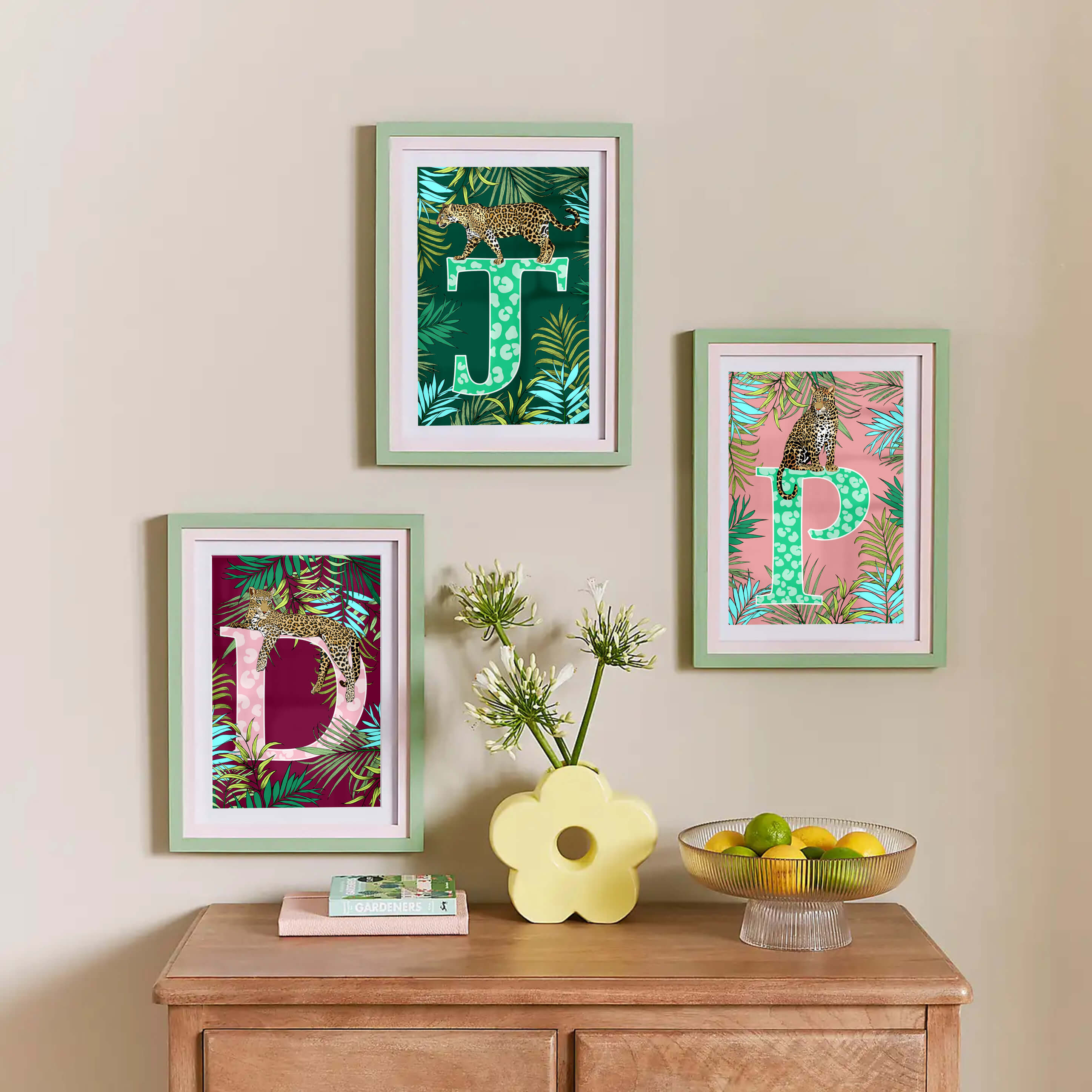 Leopard Letter Print