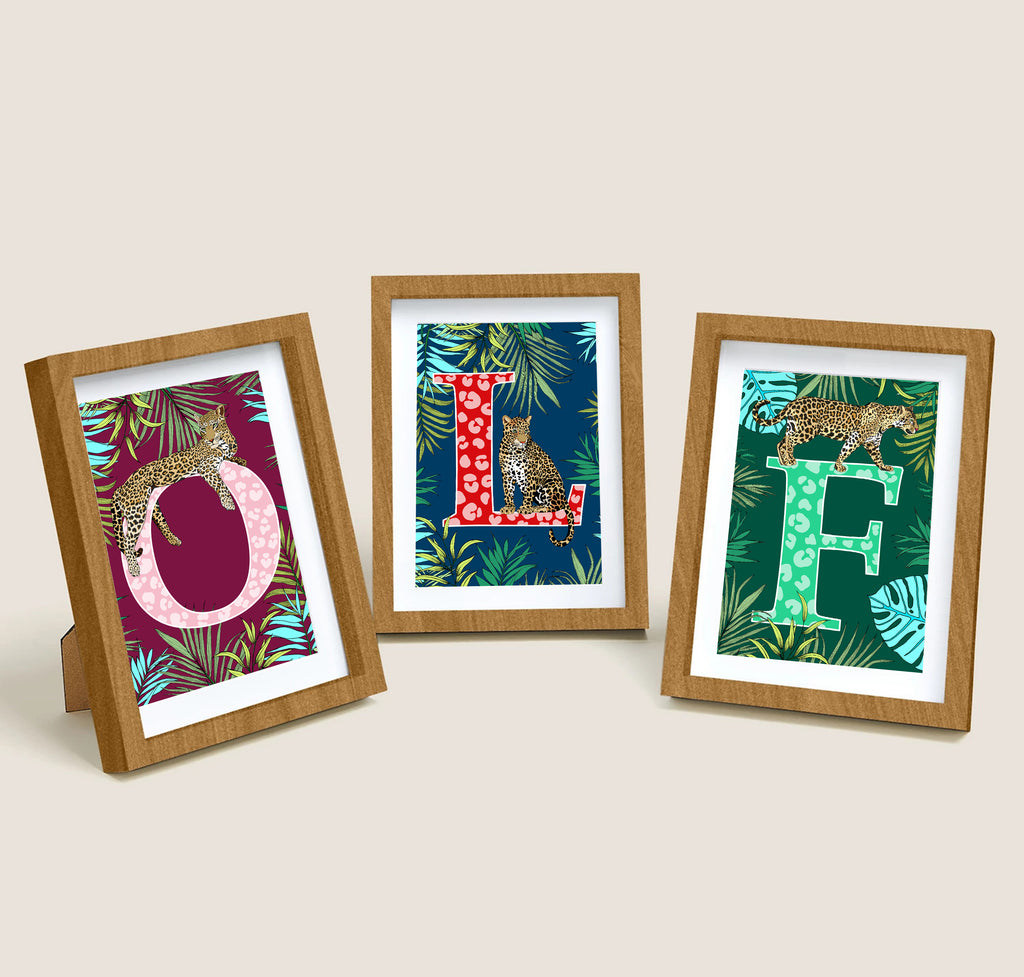 Leopard Letter Print