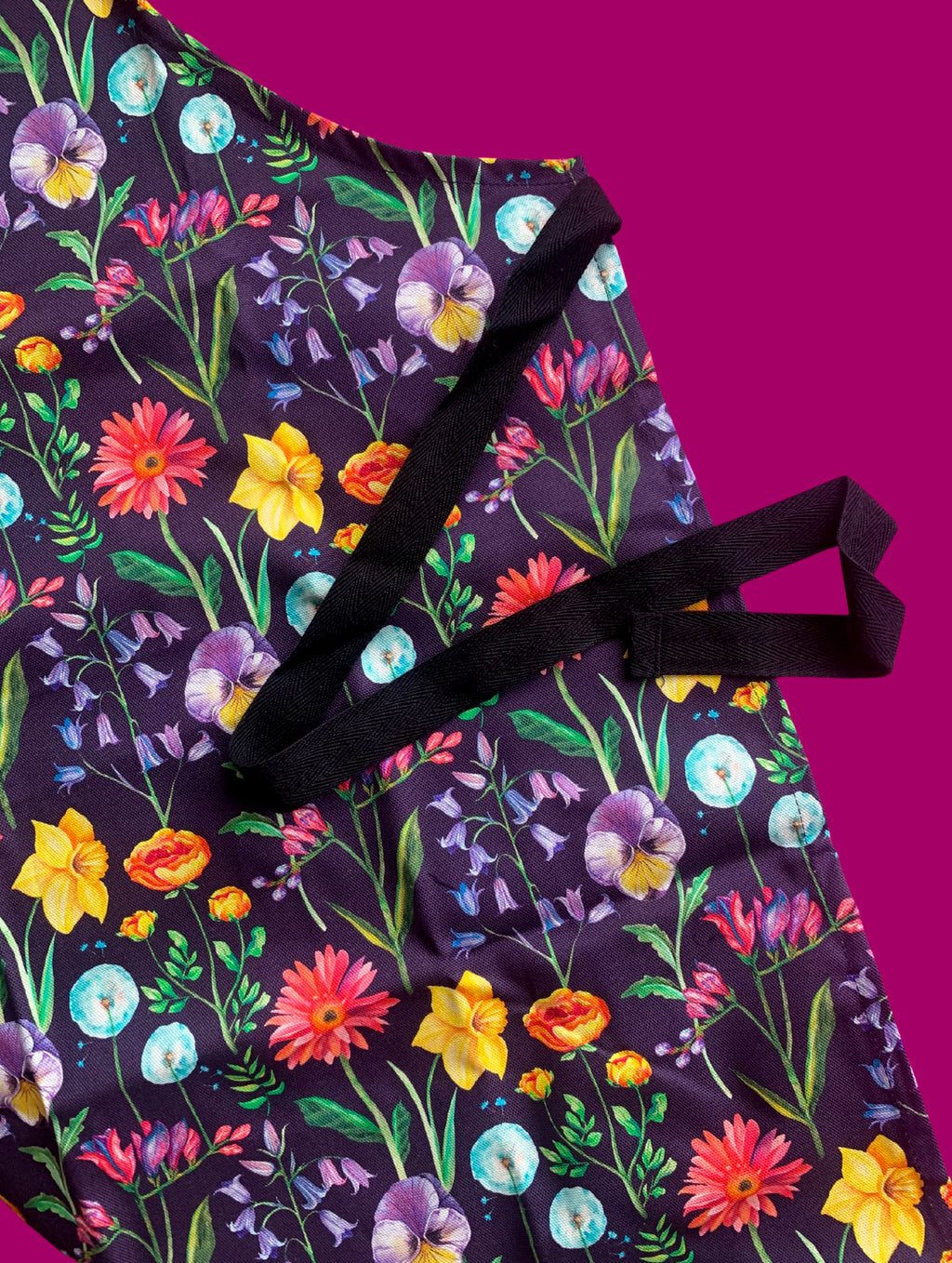 Handpicked Midnight Bloom Apron