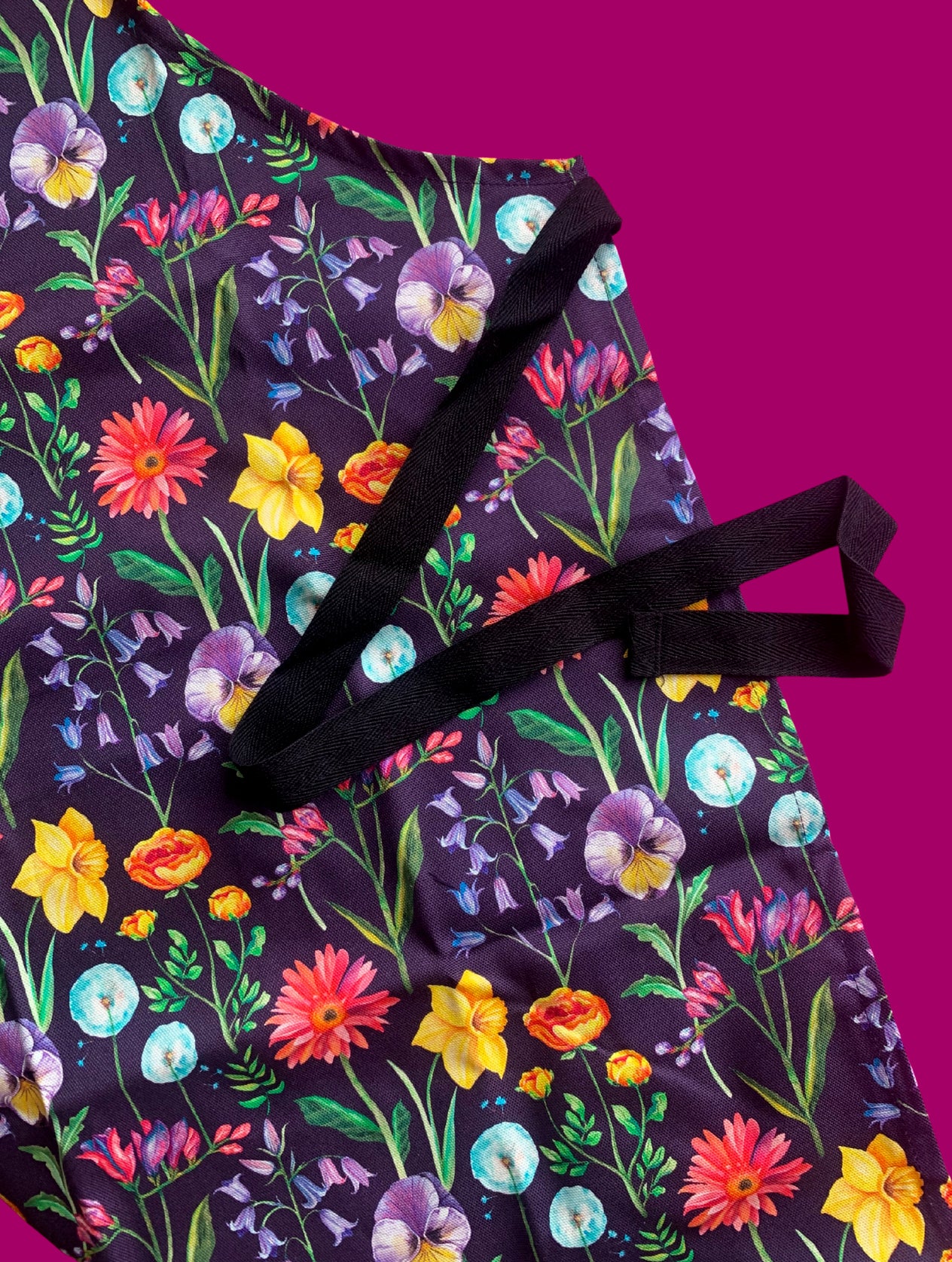 Handpicked Midnight Bloom Apron