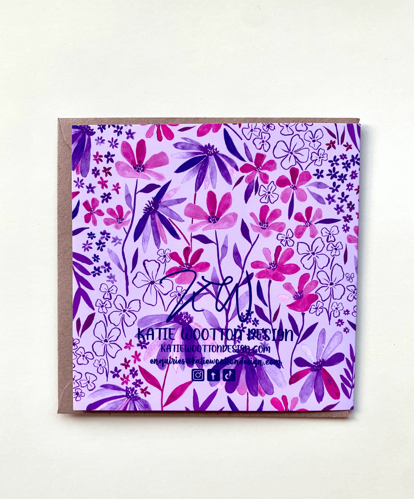 Violet Flowers Greeting Card
