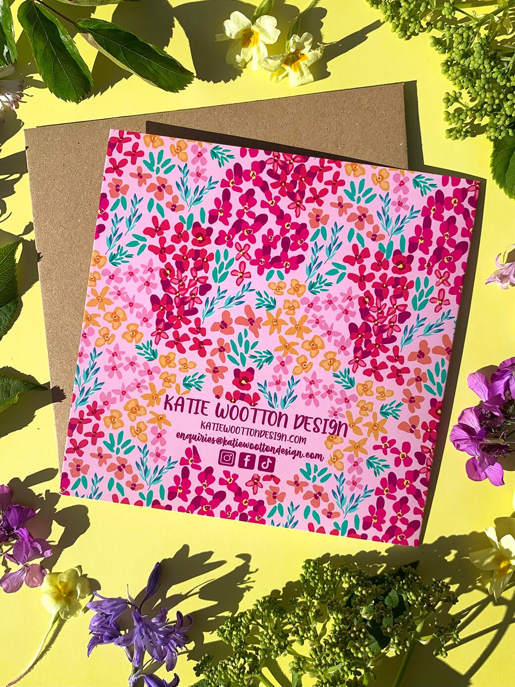 Blush Breeze Greeting Card - Katie Wootton Design