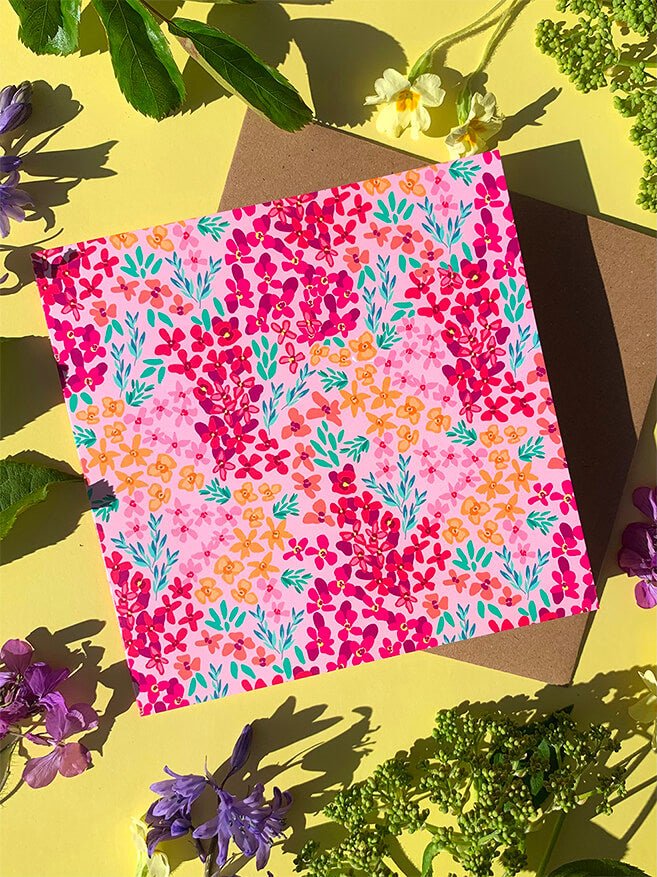 Blush Breeze Greeting Card - Katie Wootton Design