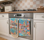 Ditsy Walts Double Oven Glove - Katie Wootton Design