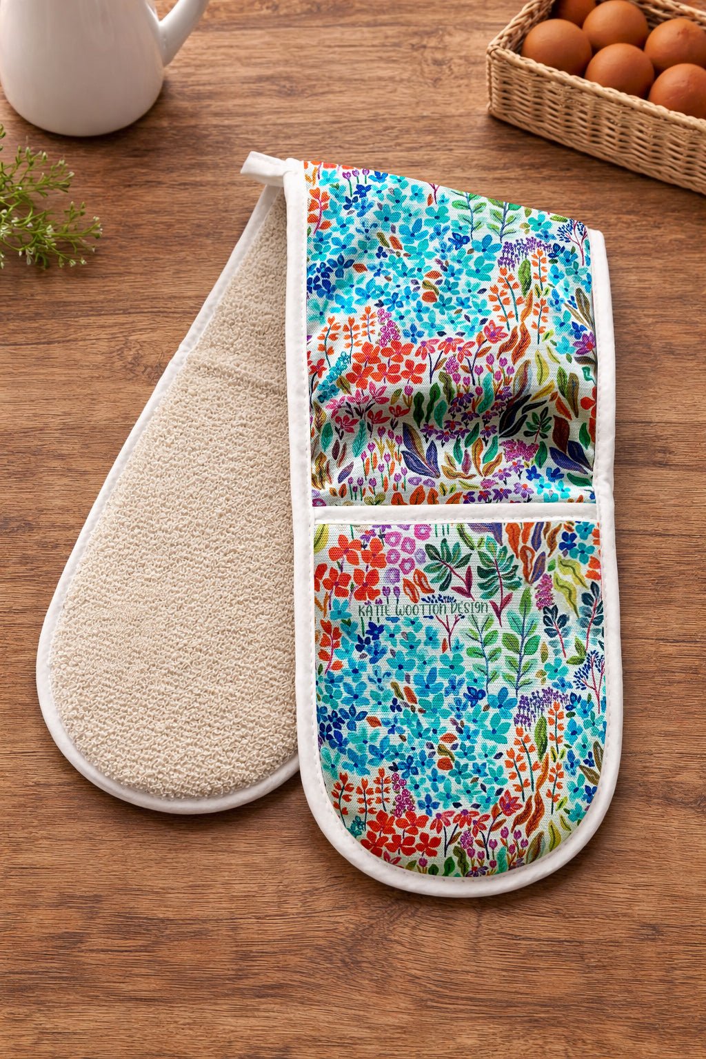 Ditsy Walts Double Oven Glove - Katie Wootton Design