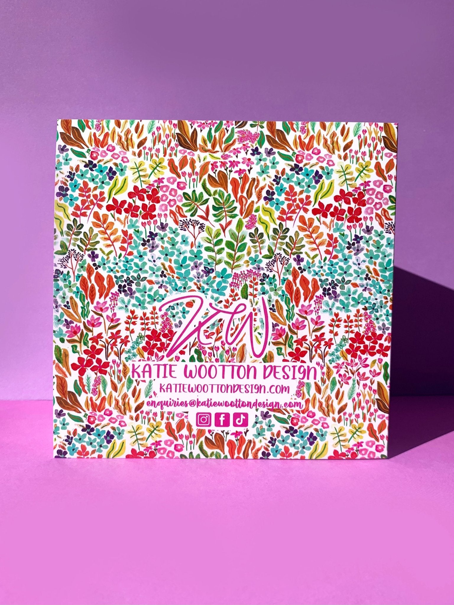 Ditsy Walts Greeting Card - Katie Wootton Design