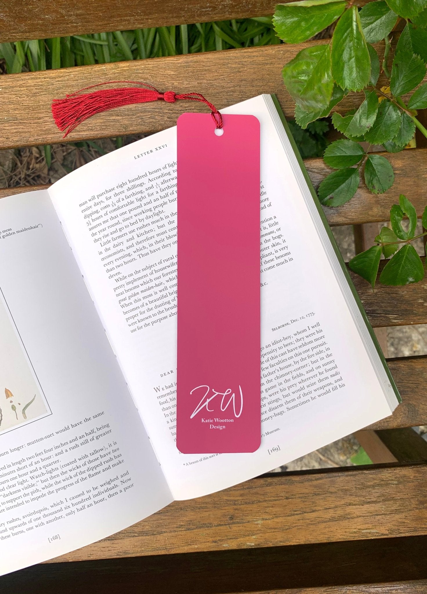 Ditsy Walts Purple Bookmark - Katie Wootton Design