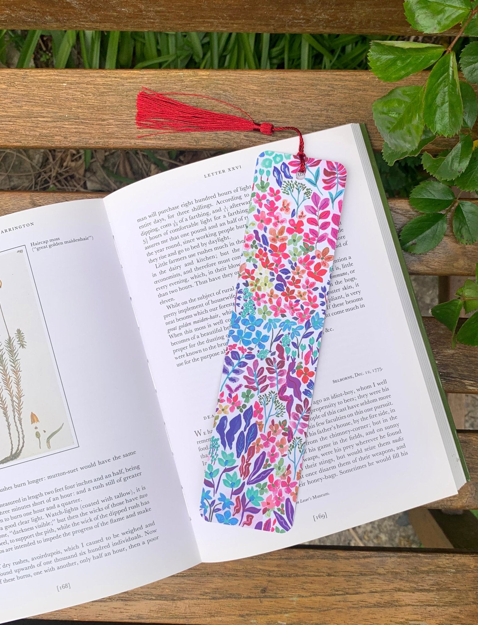 Ditsy Walts Purple Bookmark - Katie Wootton Design