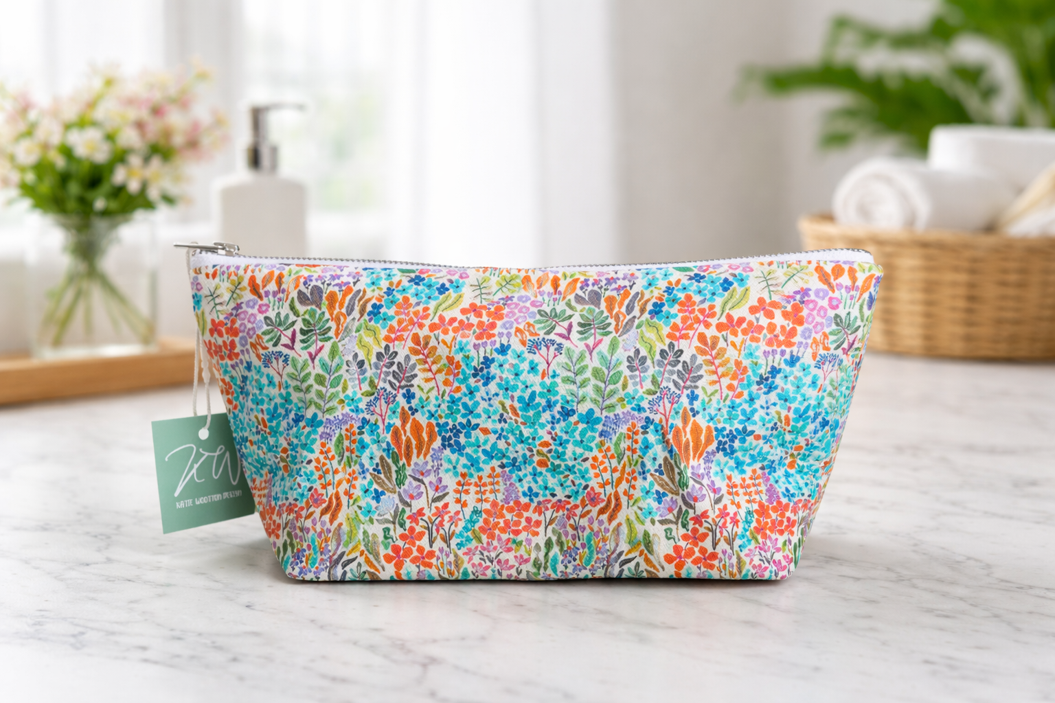 Ditsy Walts Wash Bag - Katie Wootton Design