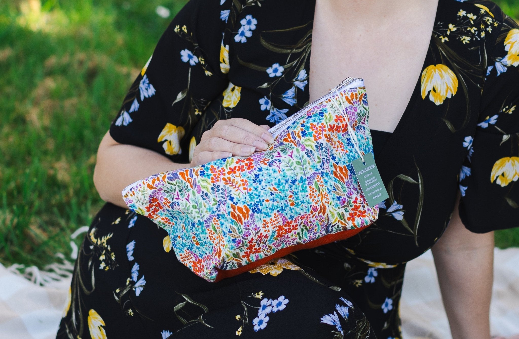 Ditsy Walts Wash Bag - Katie Wootton Design