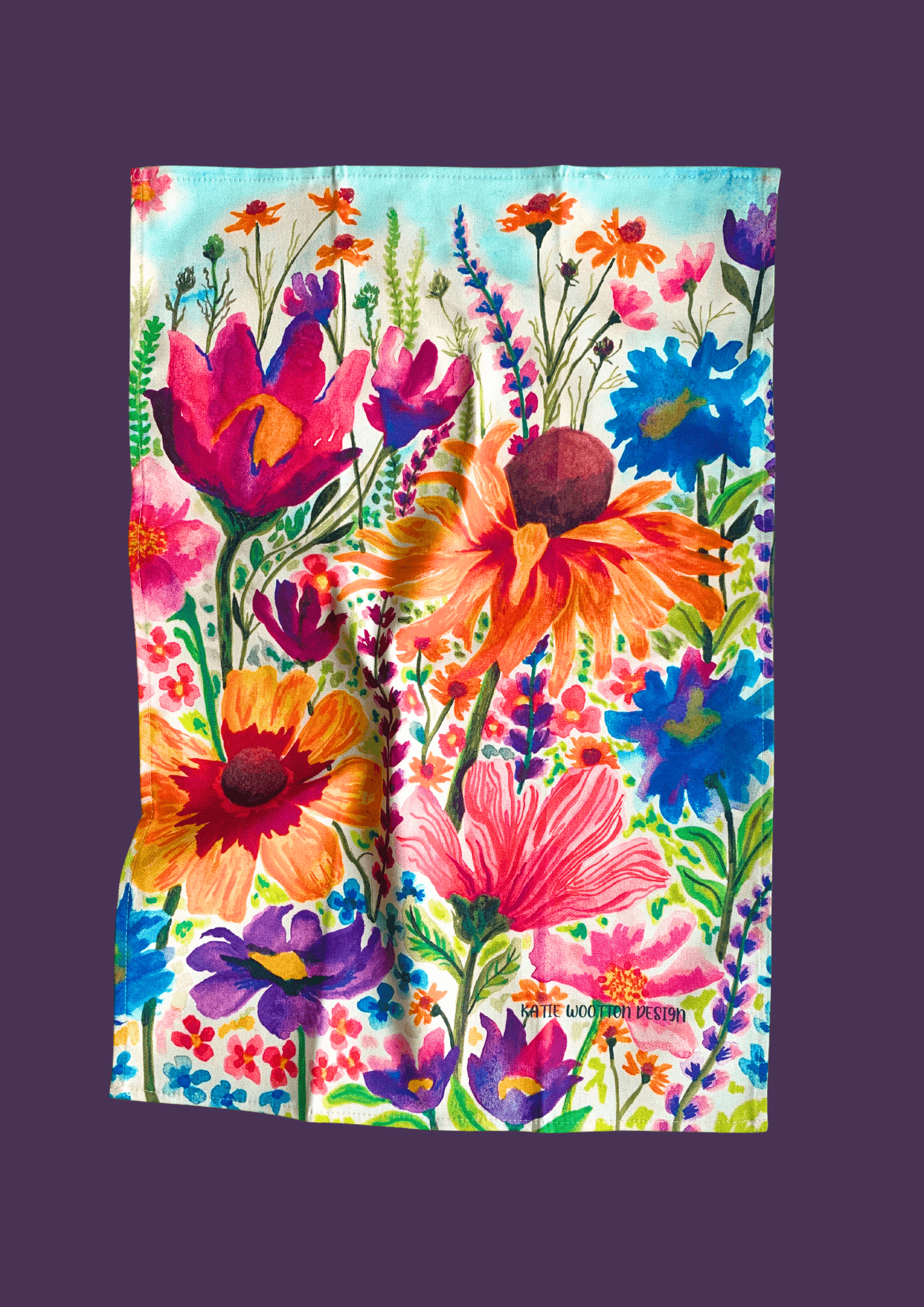 Evie Meadow 1 Tea Towel - Katie Wootton Design