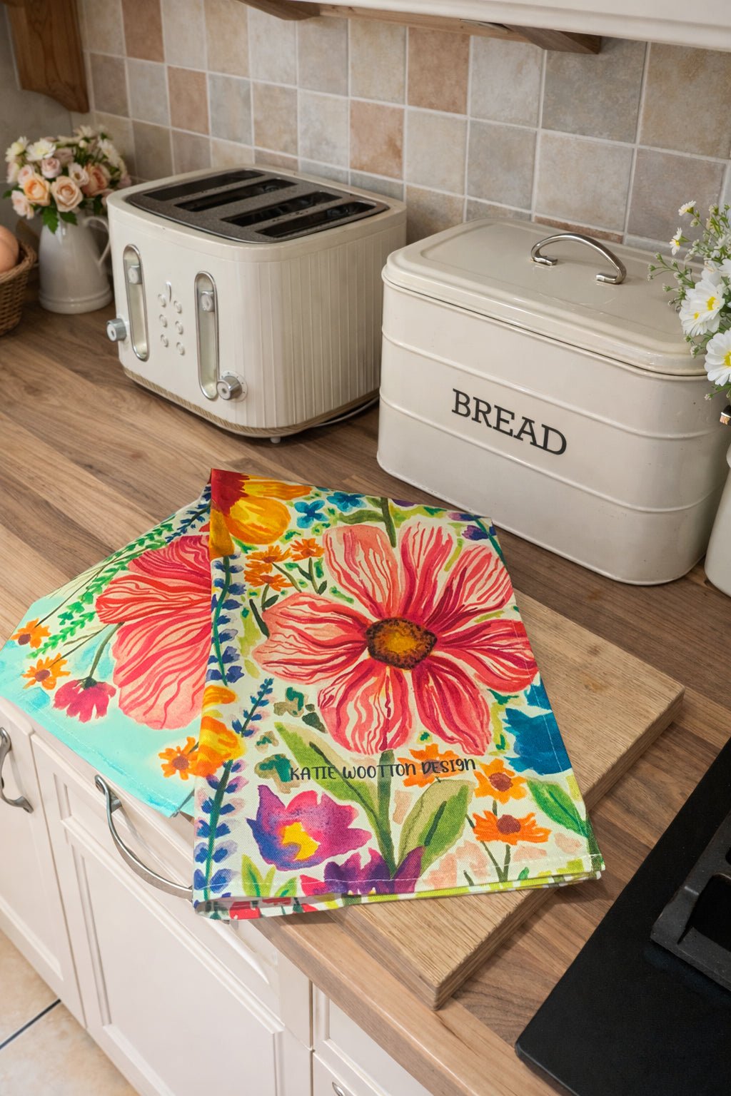 Evie Meadow 2 Tea Towel - Katie Wootton Design
