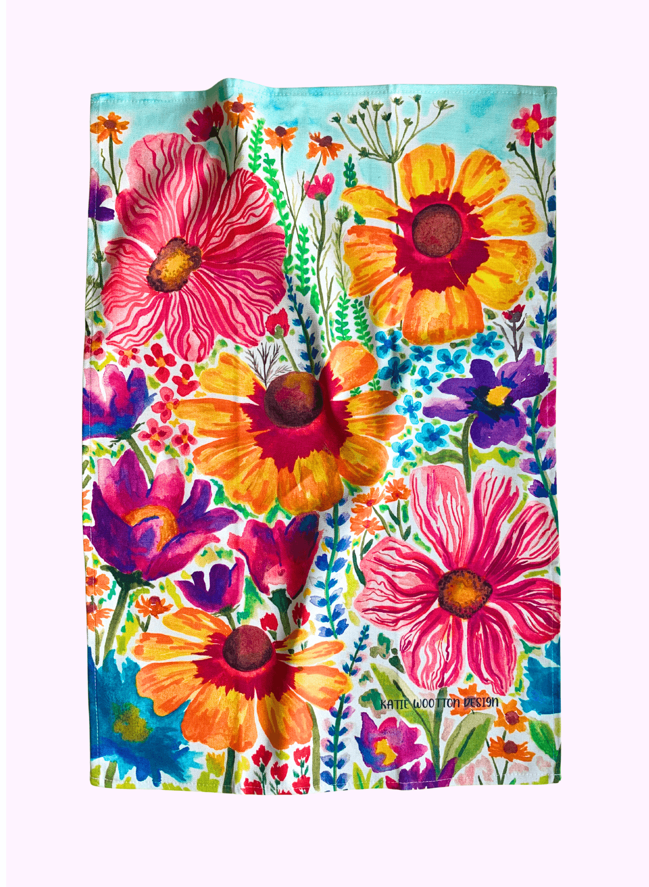 Evie Meadow 2 Tea Towel - Katie Wootton Design