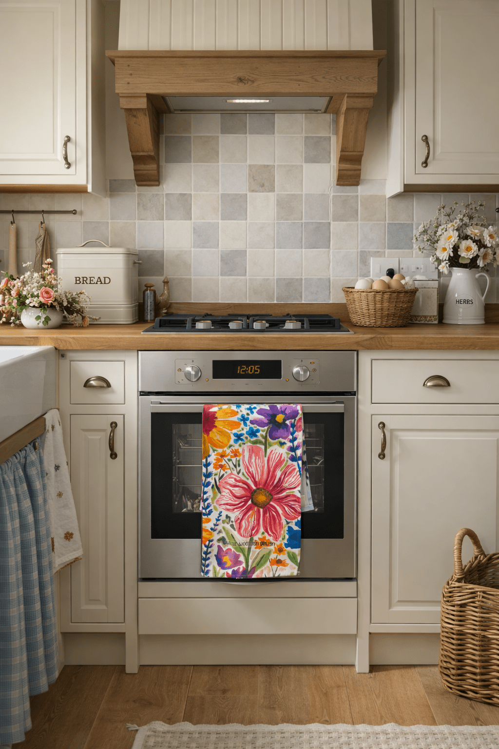 Evie Meadow 2 Tea Towel - Katie Wootton Design