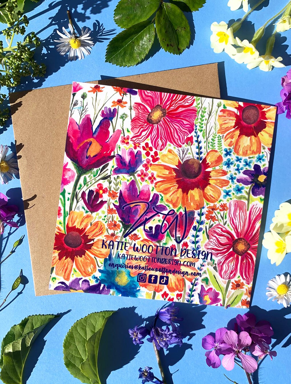 Evie's Meadow Greeting Card - Katie Wootton Design