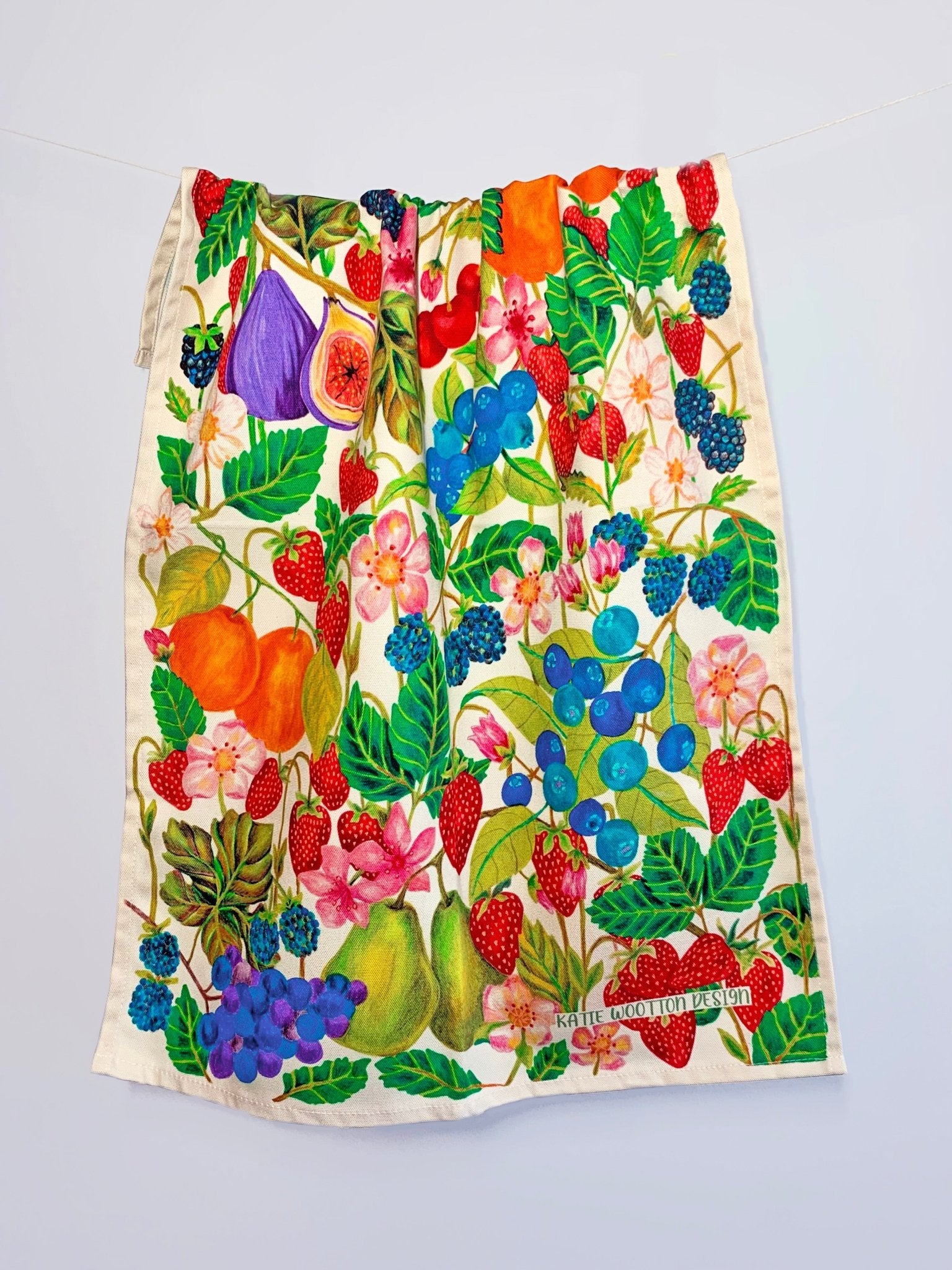 Fruitful Forest Tea Towel - Katie Wootton Design
