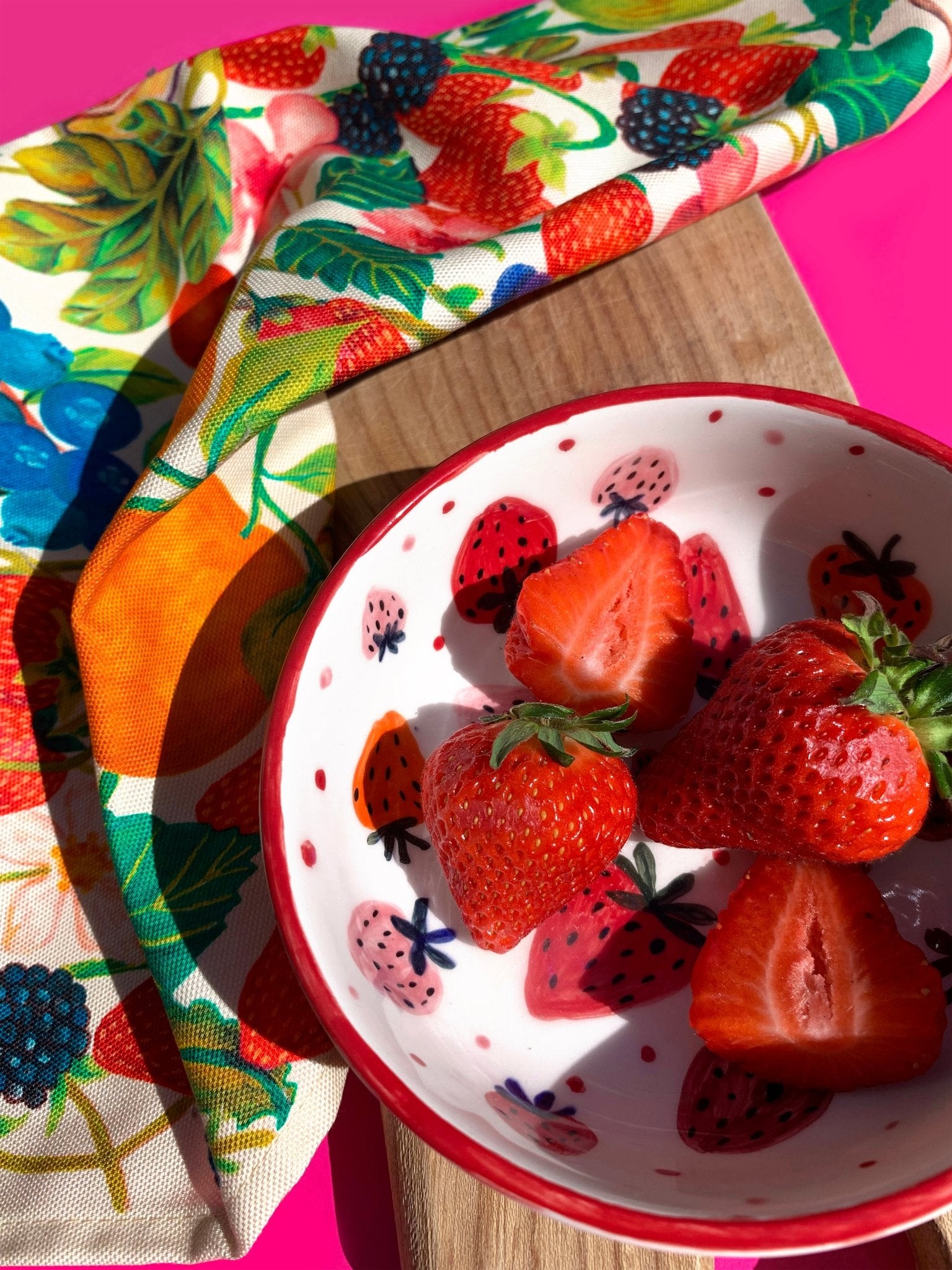 Fruitful Forest Tea Towel - Katie Wootton Design