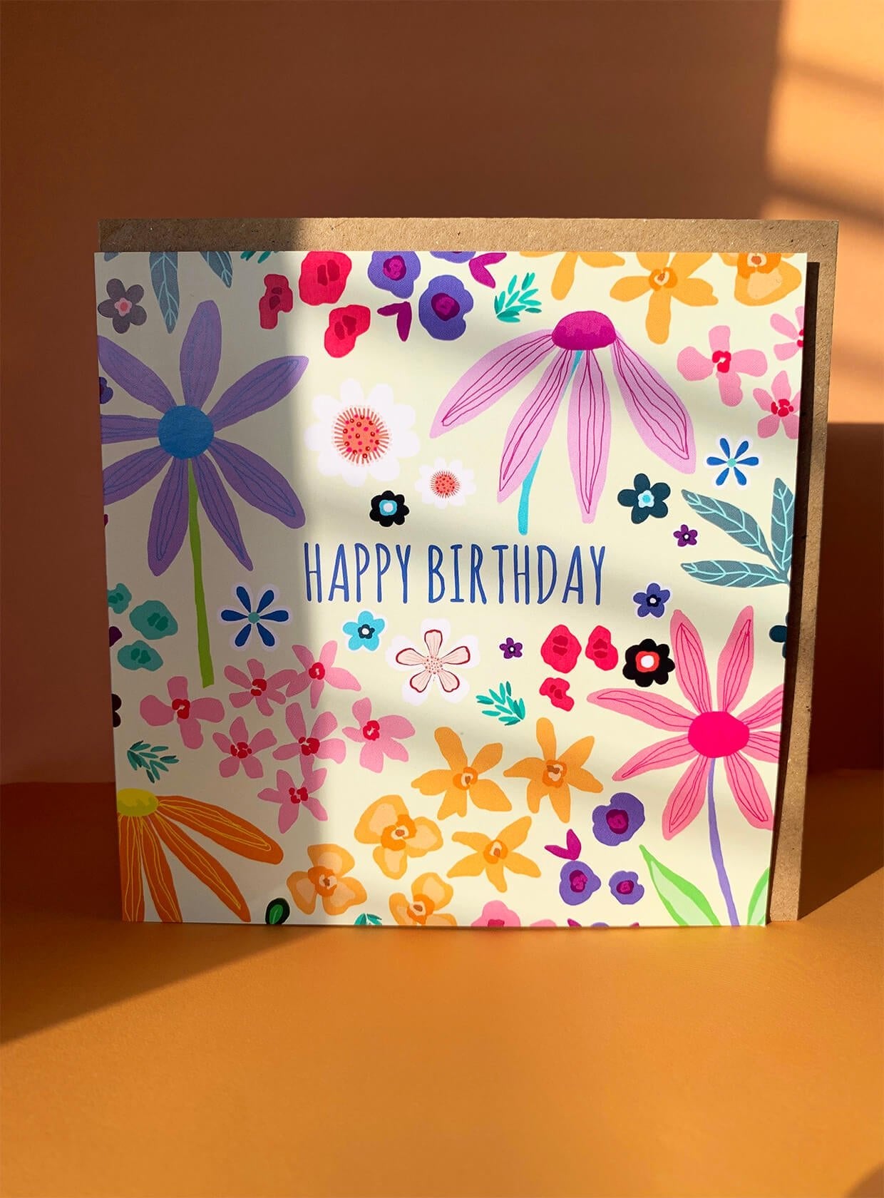 Groovy Floral Greeting Card - Katie Wootton Design