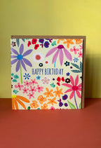 Groovy Floral Greeting Card - Katie Wootton Design