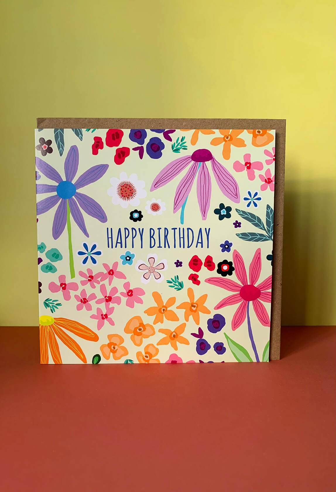 Groovy Floral Greeting Card - Katie Wootton Design