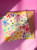 Groovy Floral Greeting Card - Katie Wootton Design