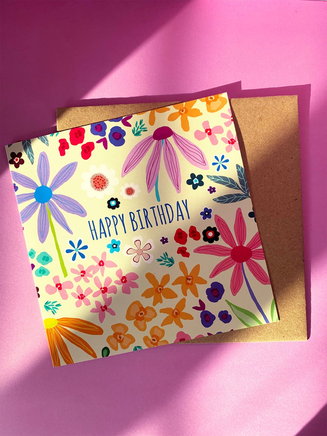 Groovy Floral Greeting Card - Katie Wootton Design