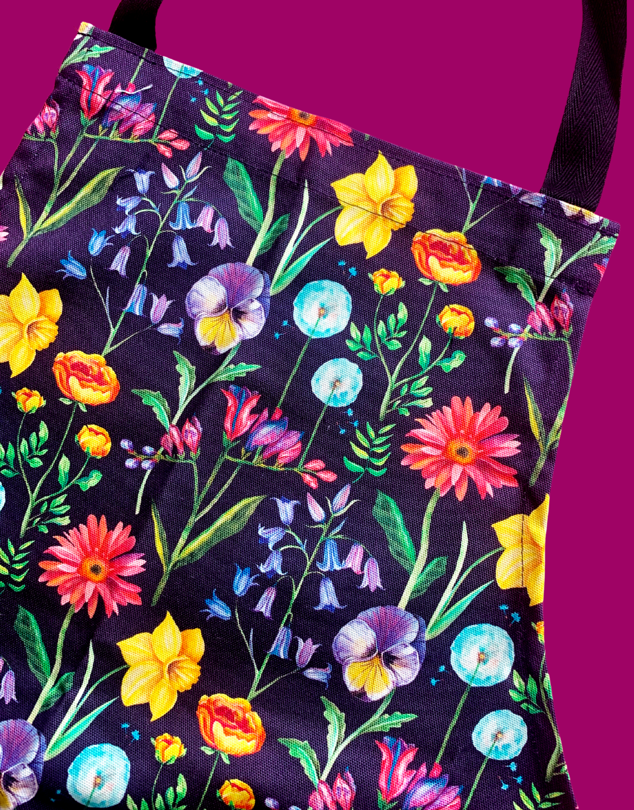 Handpicked Midnight Bloom Apron - Katie Wootton Design