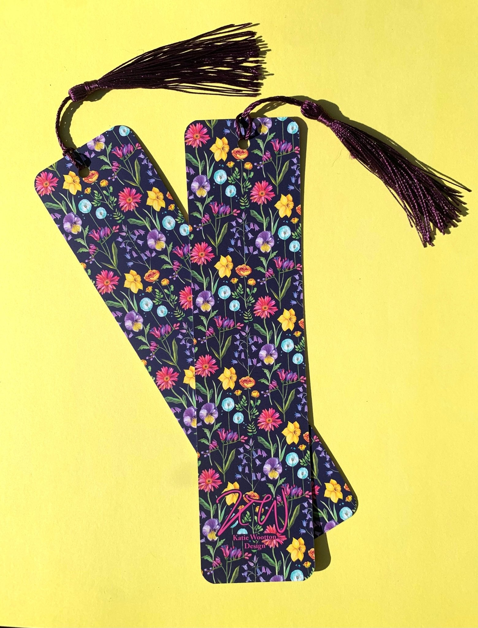 Handpicked Midnight Bloom Bookmark - Katie Wootton Design