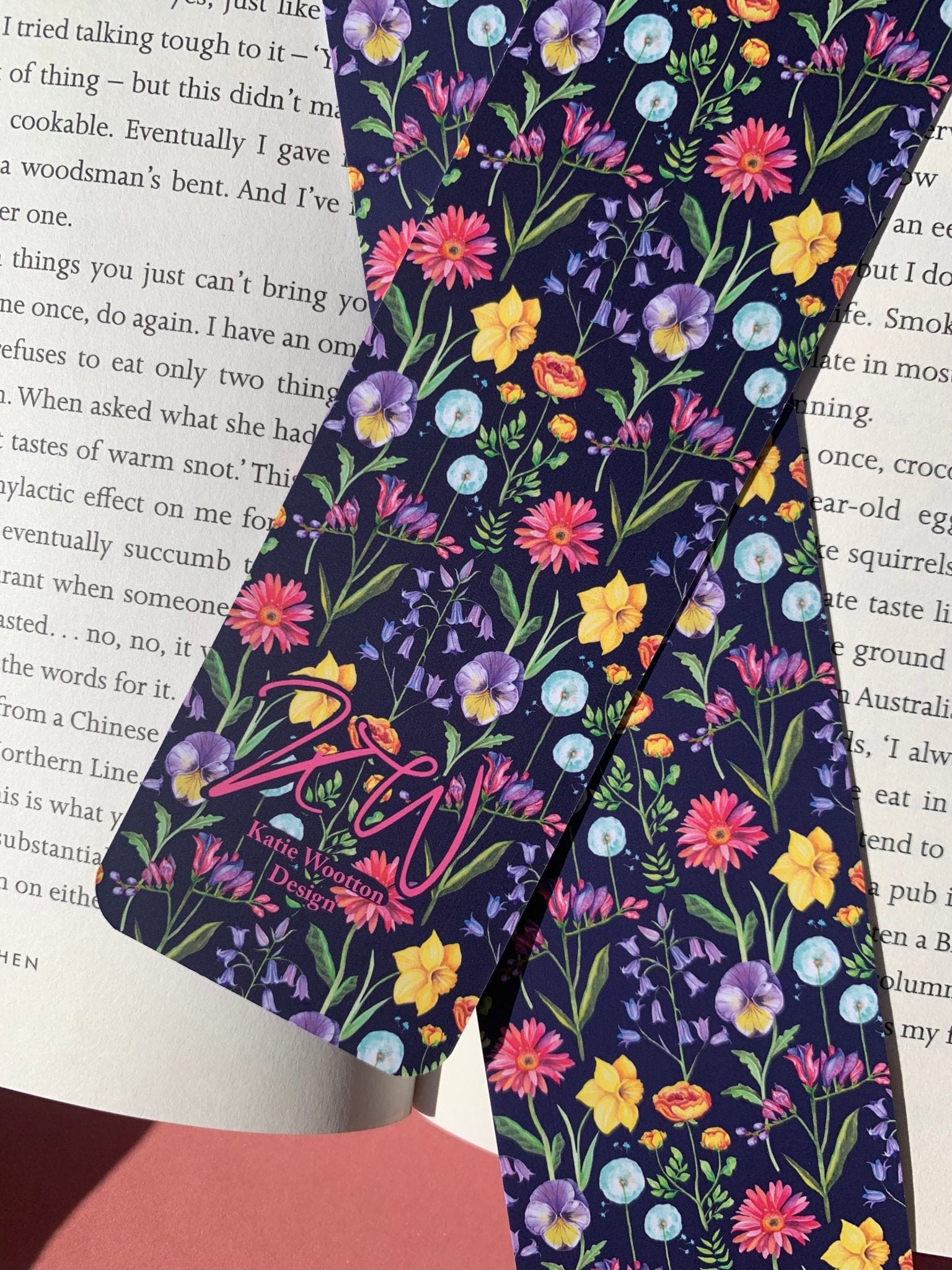 Handpicked Midnight Bloom Bookmark - Katie Wootton Design