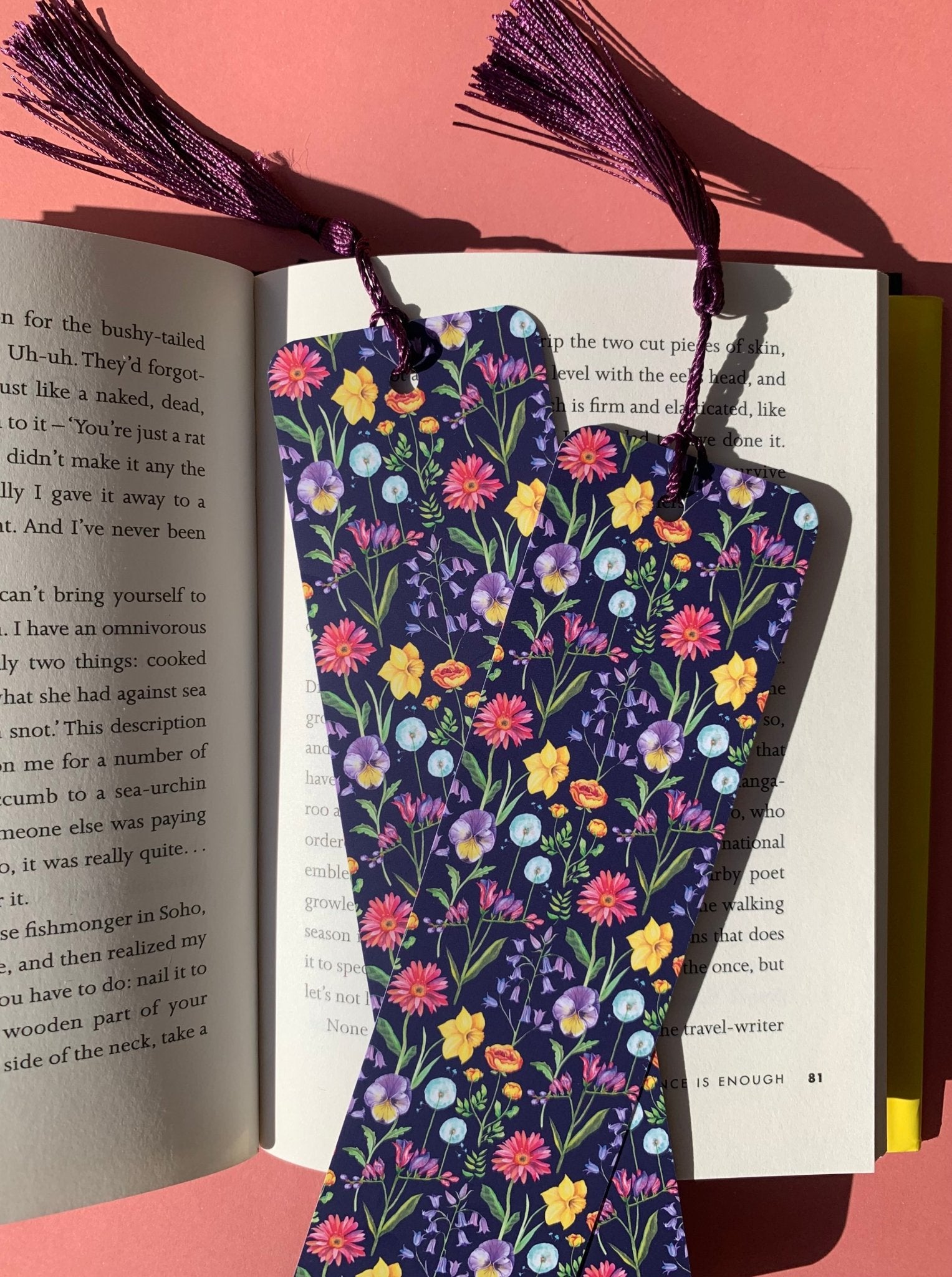 Handpicked Midnight Bloom Bookmark - Katie Wootton Design