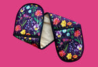 Handpicked Midnight Bloom Double Oven Glove - Katie Wootton Design