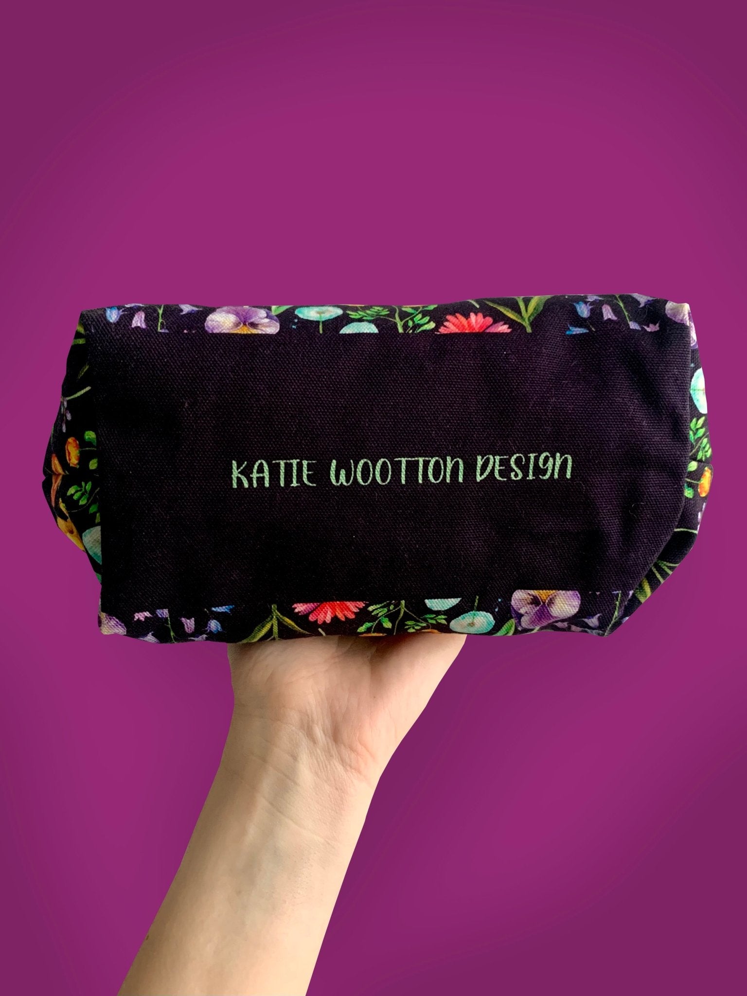 Handpicked Midnight Bloom Wash Bag - Katie Wootton Design