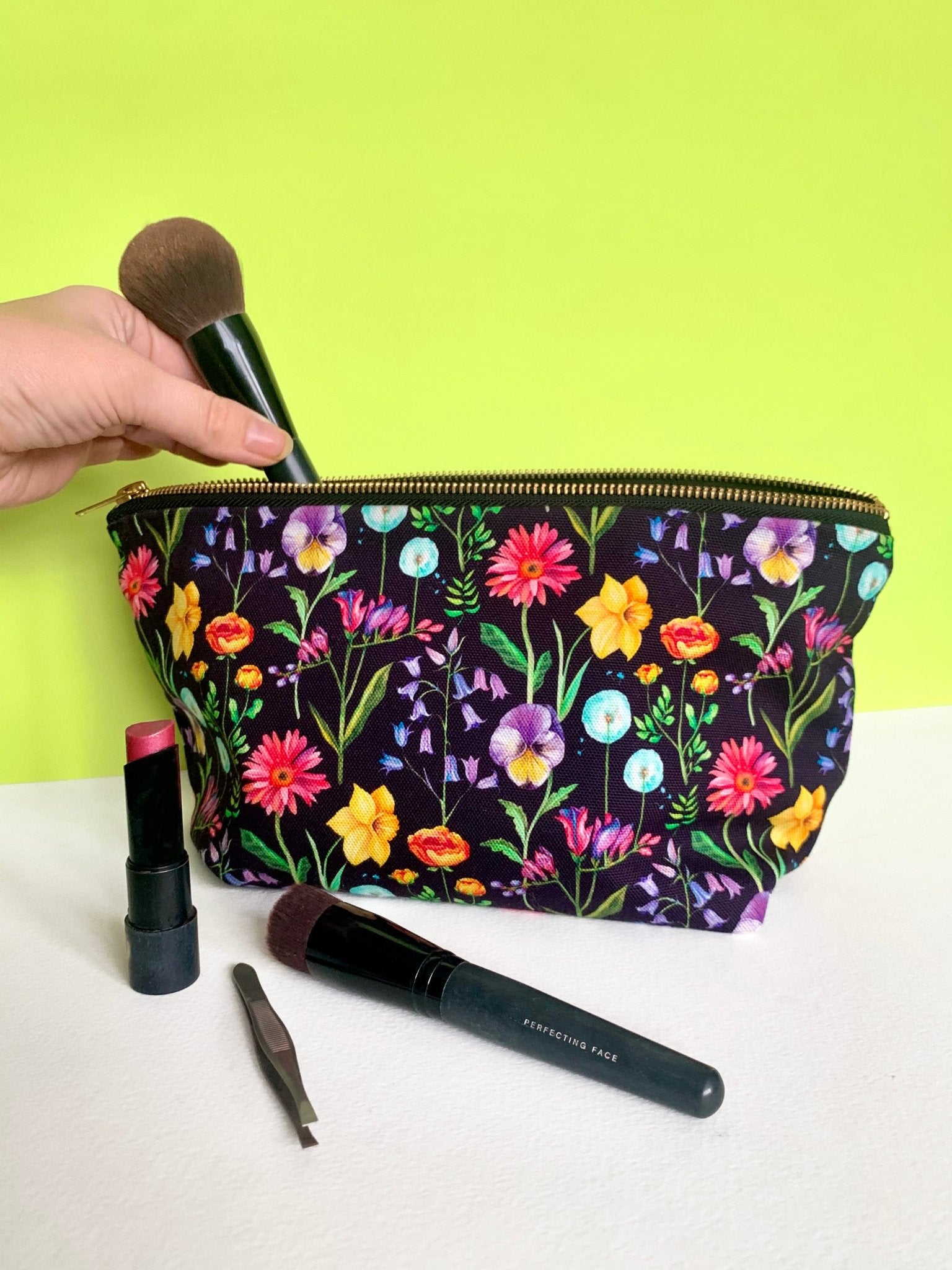 Handpicked Midnight Bloom Wash Bag - Katie Wootton Design