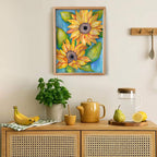 June Sunflower Print - Katie Wootton Design