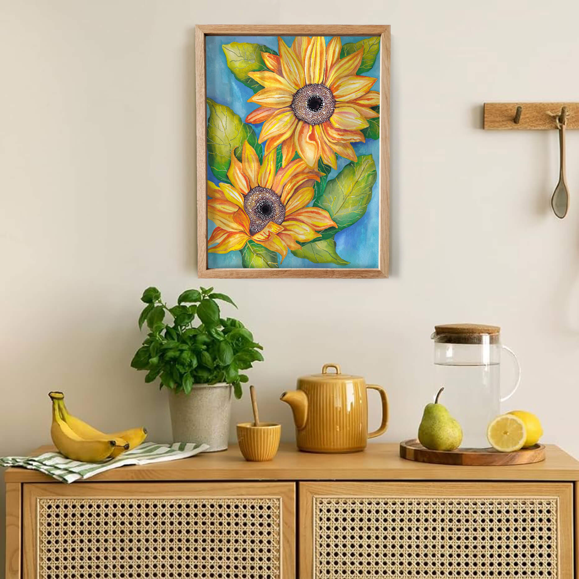 June Sunflower Print - Katie Wootton Design