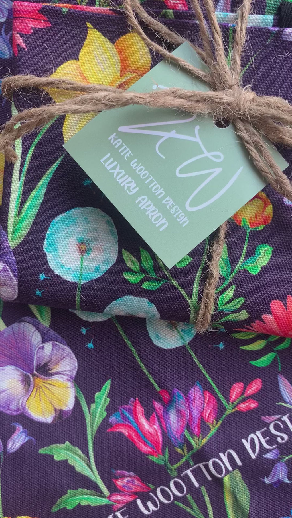 Handpicked Midnight Bloom Apron