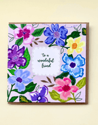 To A Wonderful Friend Greeting Card - Katie Wootton Design