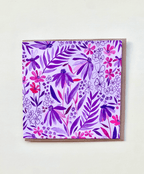 Violet Flowers Greeting Card - Katie Wootton Design