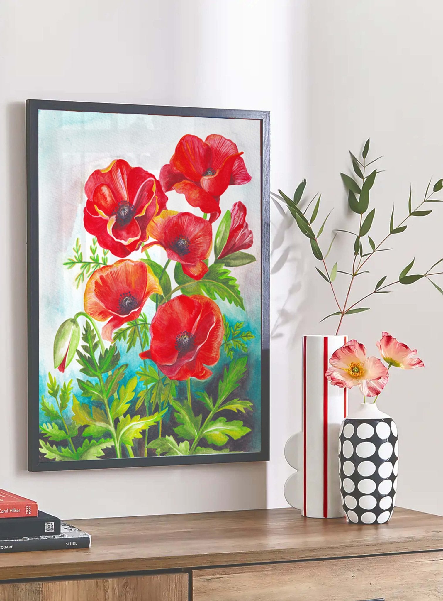 Wild Poppy Field Print - Katie Wootton Design