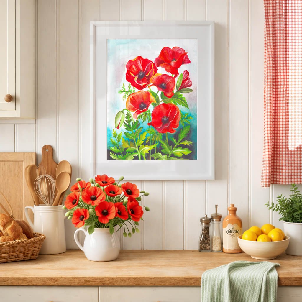Wild Poppy Field Print - Katie Wootton Design